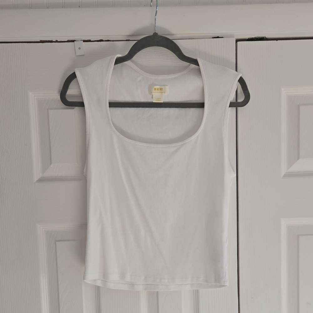 Maeve Classic White Tank Top